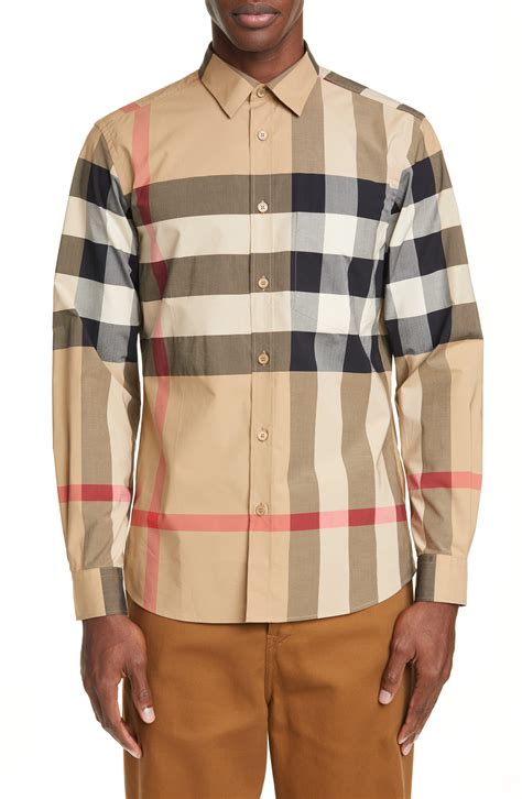 mens burberry button down dress shirt|Burberry button up men's cheap.